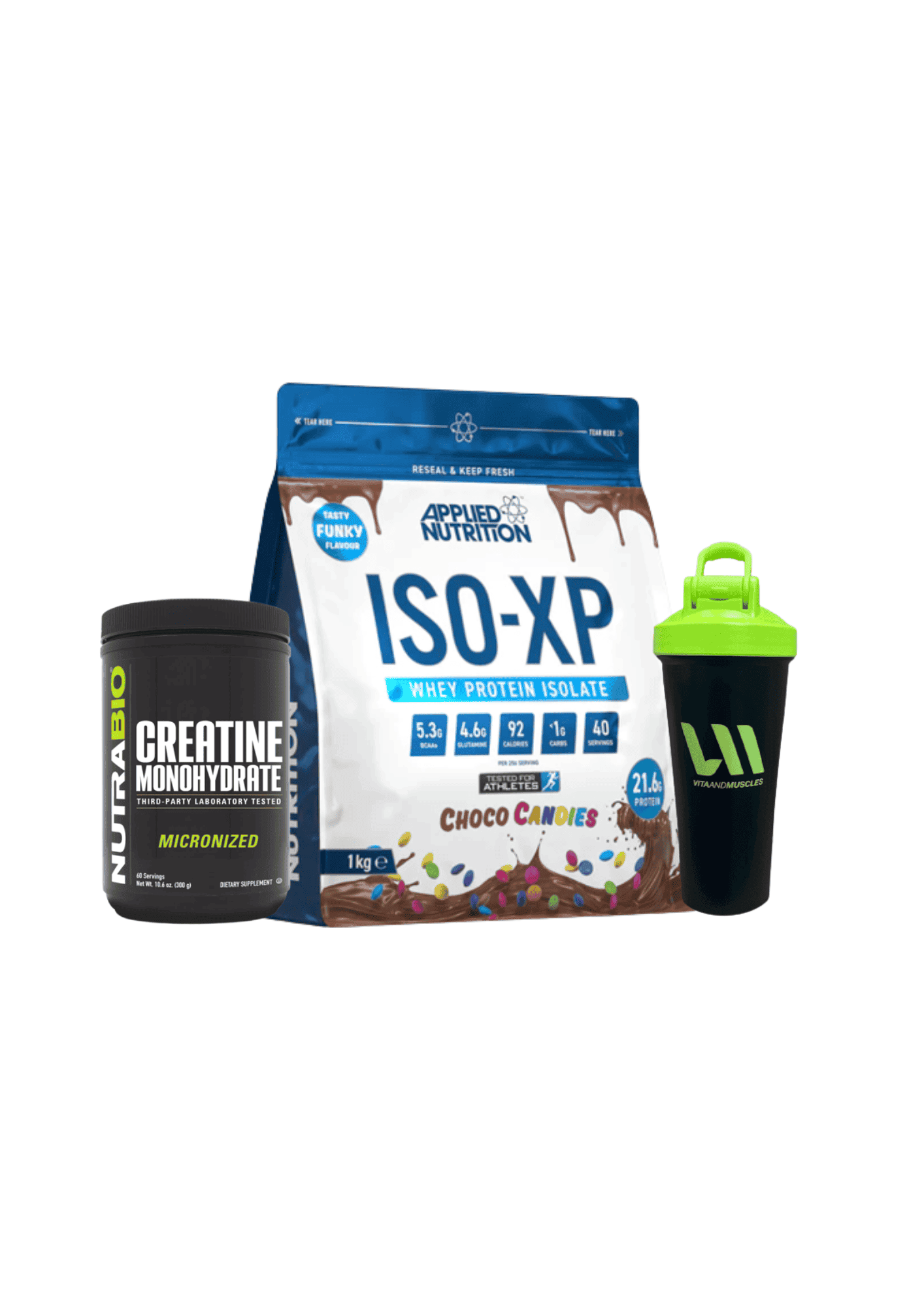 ISO XP 1 KG + Creatina 300 grs NB + Shaker