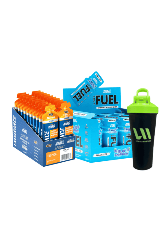 Runner Pack Endurance: 20 geles + 12 Shot Body fuel  + shaker vm