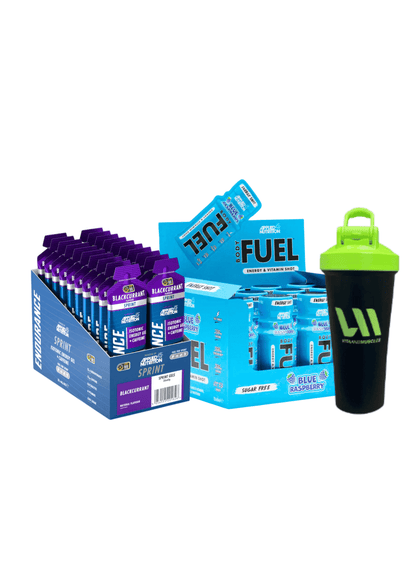 Runner Pack Endurance: 20 geles + 12 Shot Body fuel  + shaker vm