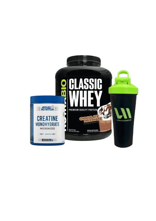 Proteina 5LB Nutrabio + Creatina 500 grs + Shaker VM