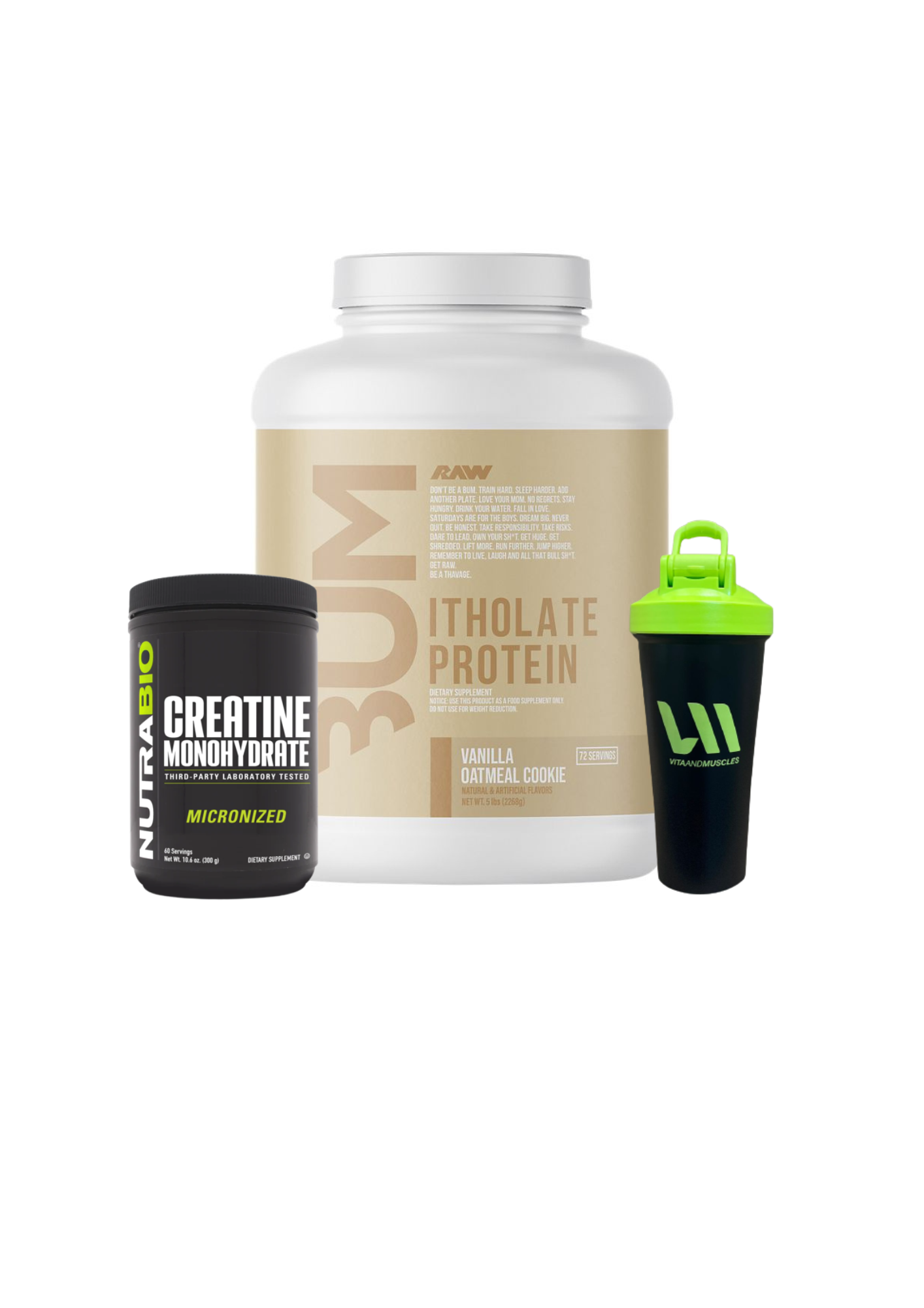 CBUM Itholate 5 Lbs + Creatina NB 300 grs + Shaker V&M