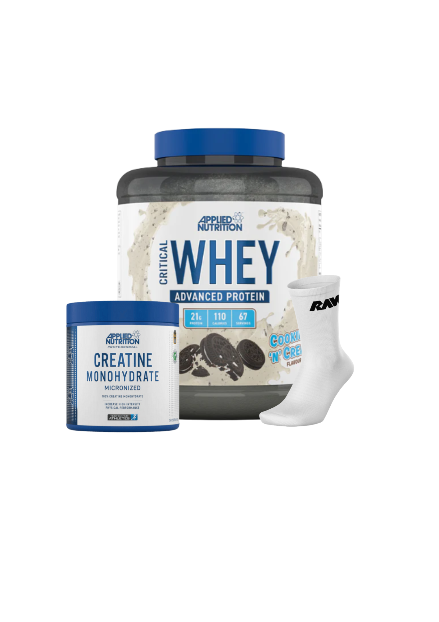 Critical Whey 2KG + Creatina 250 grs + Calcetines RAW