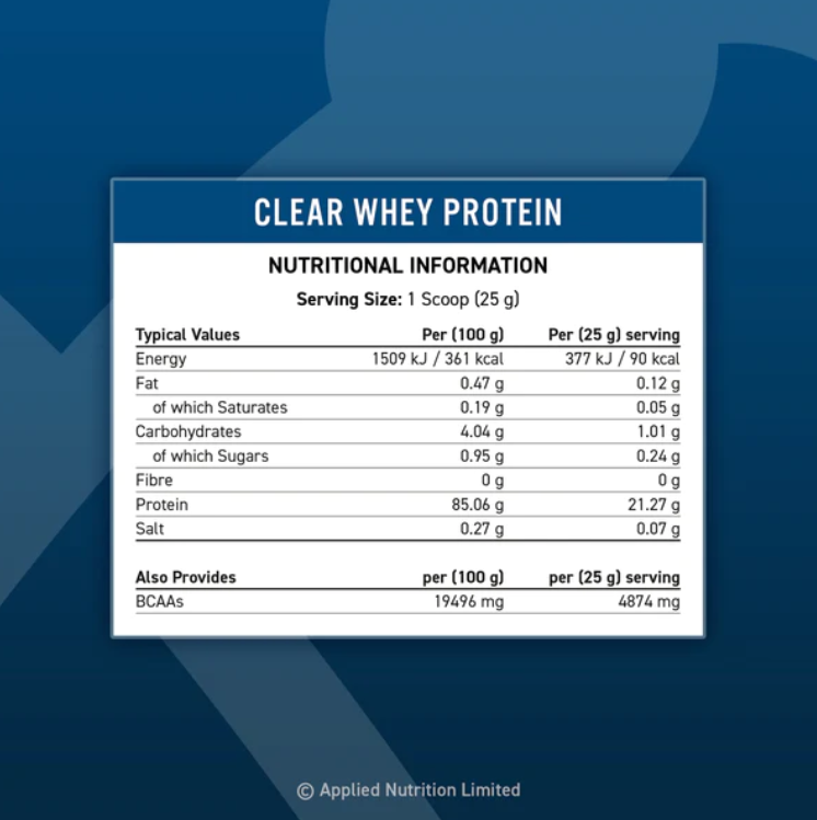 Clear Whey Protein 875 gramos