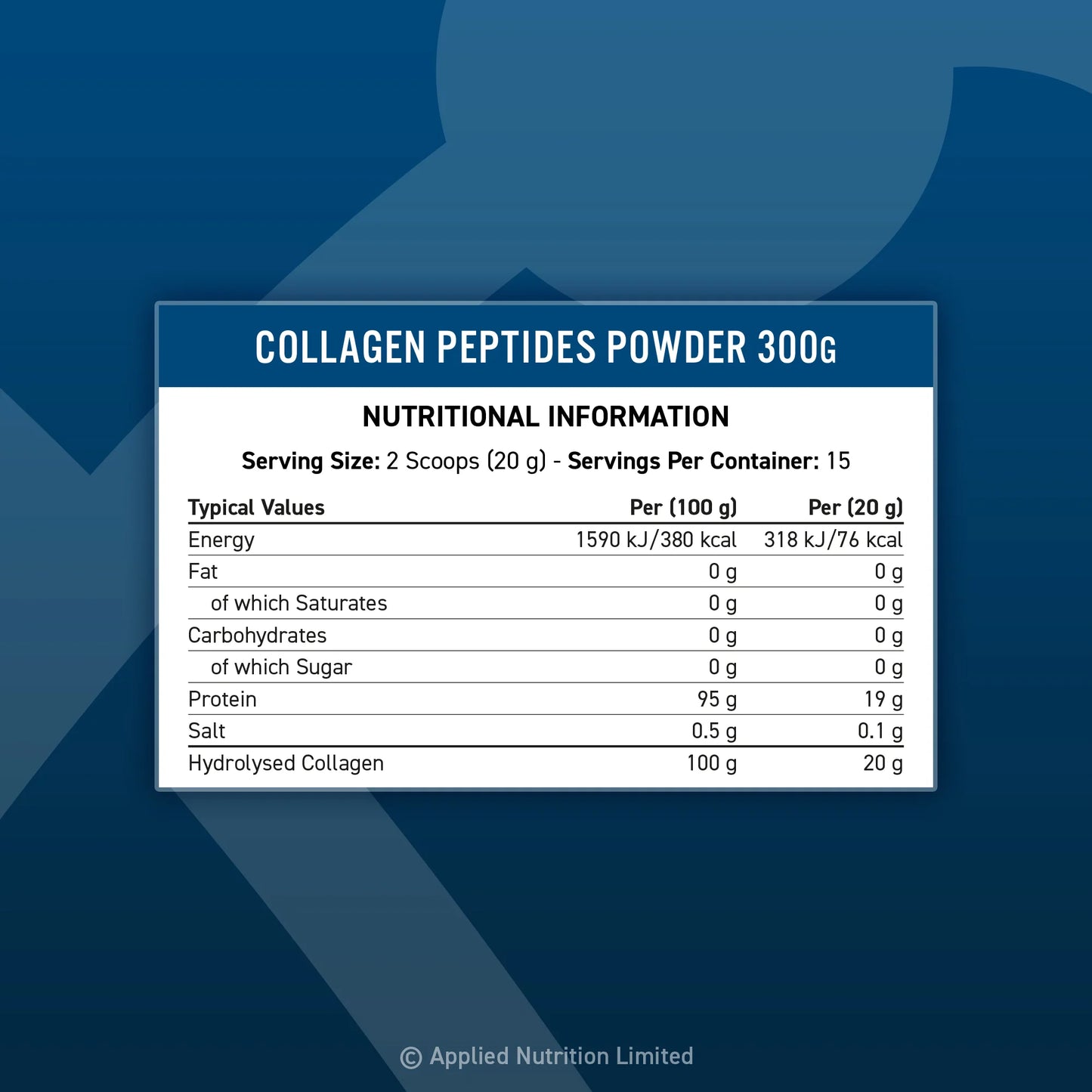 Péptidos de colágeno 300 grs Applied Nutrition