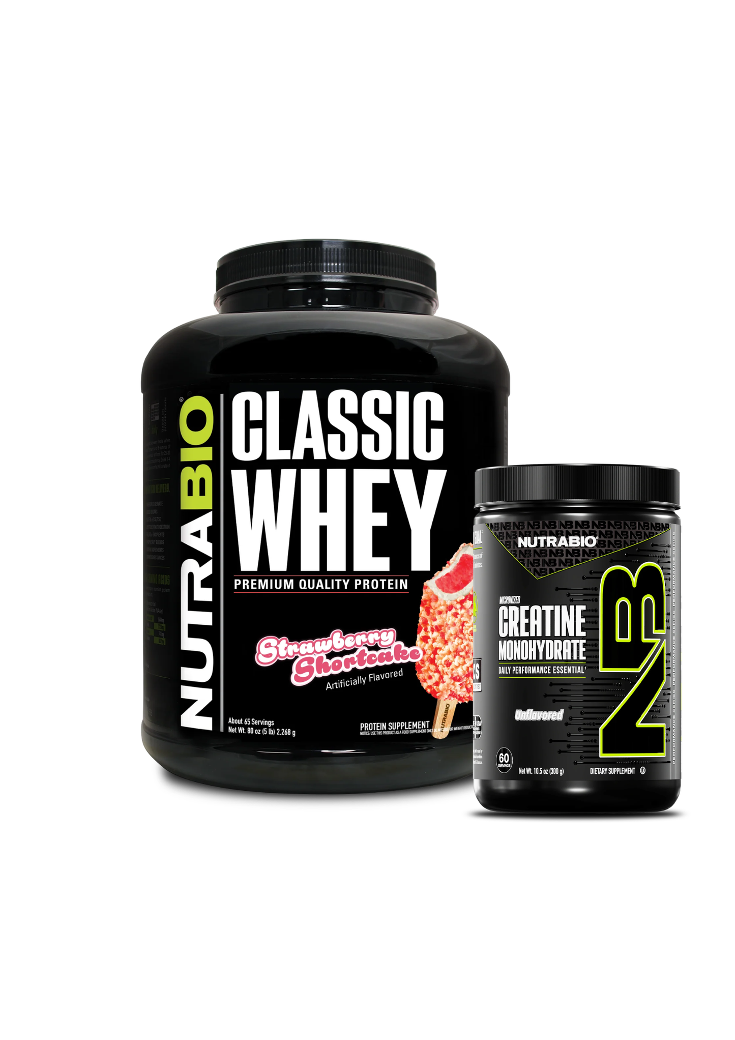 Proteina Nutrabio 5 lbs + Creatina 300 grs + Shaker VM